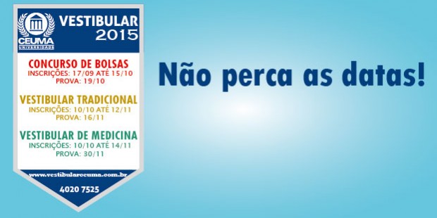 Calendário dos Vestibulares da Universidade Ceuma