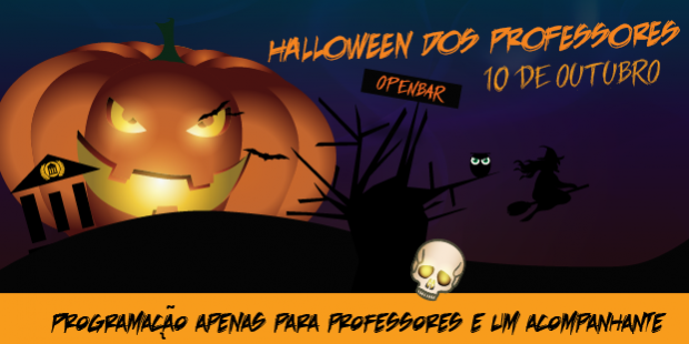 Festa com temática Halloween para os professores da Universidade Ceuma