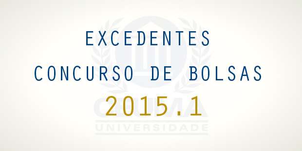 Chamada de excedentes para o Concurso de Bolsas 2015.1